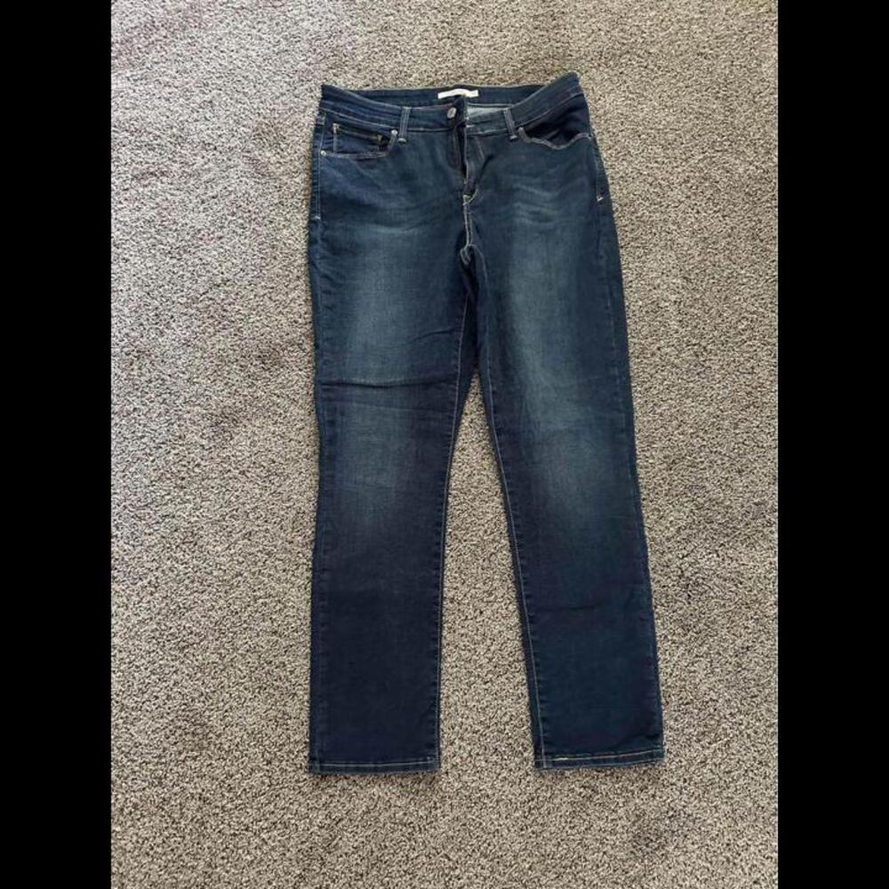 Stylish Women's Skinny Jeans - Dark Wash Denim